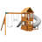 Castlewood Wooden Swing Set, Grey Slide-122659966