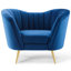 Fauteuil en velours argenté Orchid Blandick-156602795