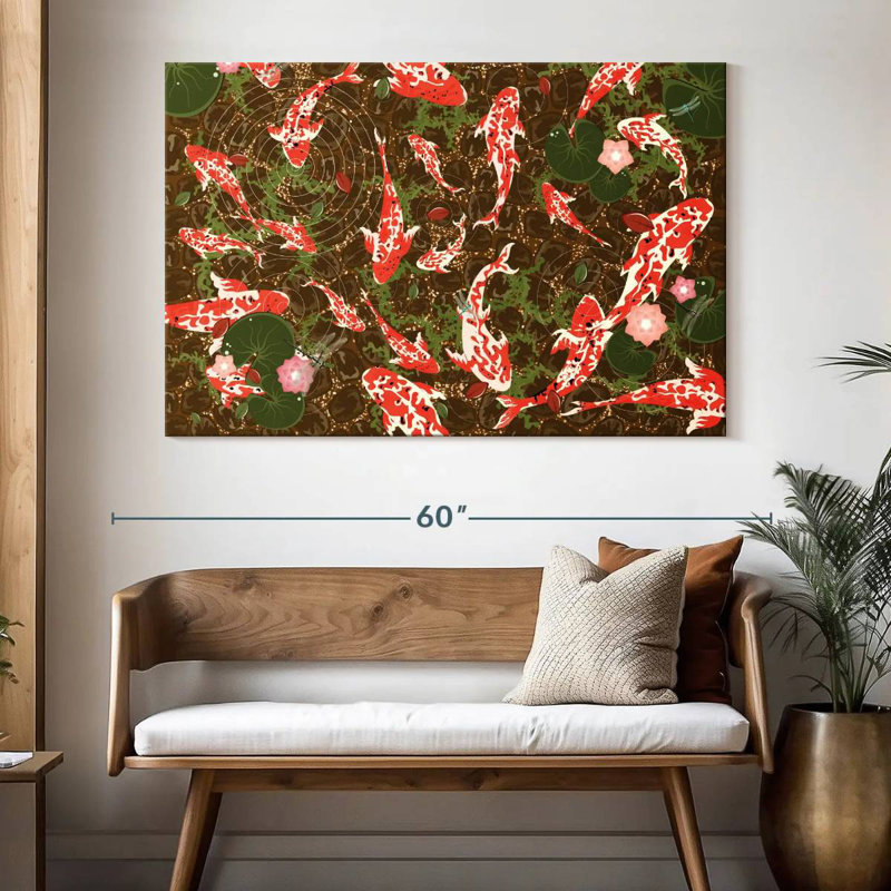 Brampt Koi Pond Patterns, 34'' H x 51'' W