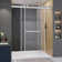 68" - 72" W x 79" H Extra Height Frameless Double Sliding Shower Door with 3/8 in Tempered Clear Glass
