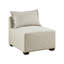 Chaise sans accoudoirs polyvalente, options de conception modulaires, pieds foncés, revêtement, capacité de poids de 300 lb, coussins amovibles, agencements de sièges personnalisables, tissu, coussins, capacité