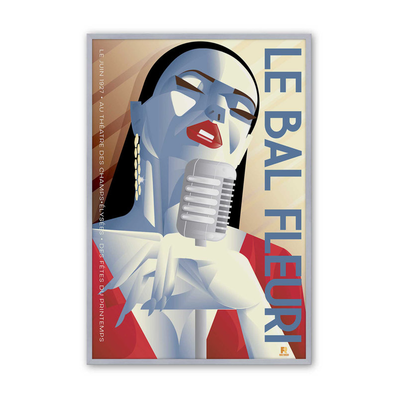 Le Bal Fleuri, reproduction d'art, Impression encadrée sans passe-partout, 15.25" H x 12.25" W, Chrome poli