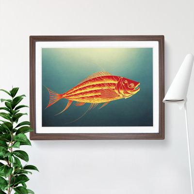 Tranquil Fish Abstract - Framed Print