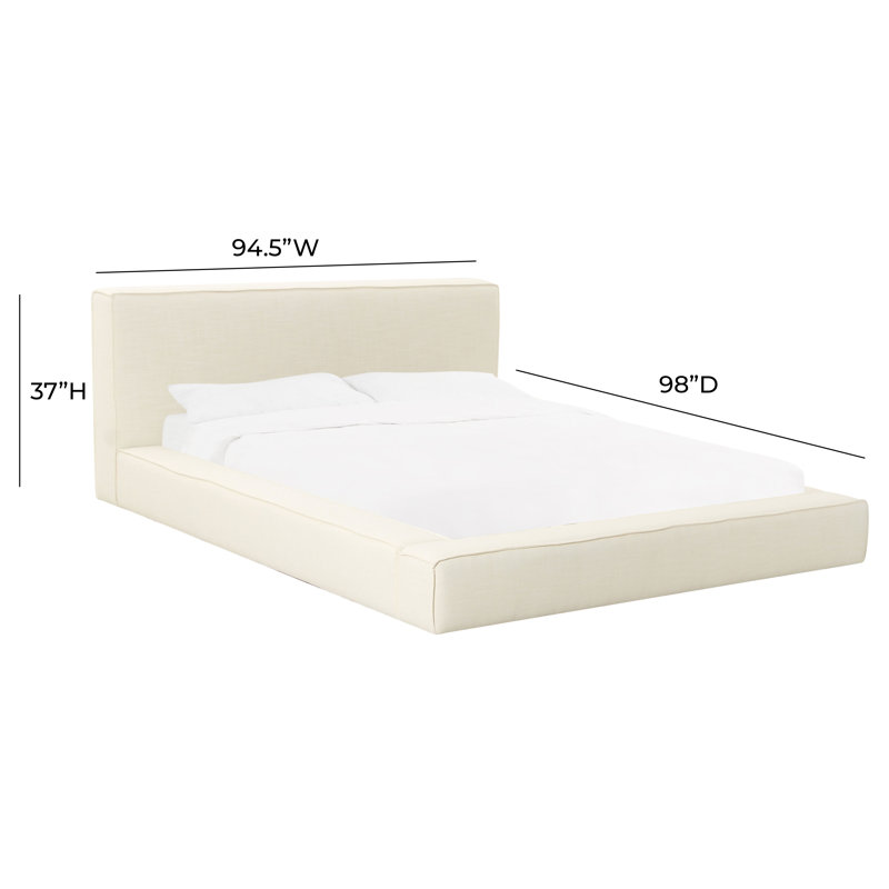 Olafur Cream Linen UK Bed, Super King (6')