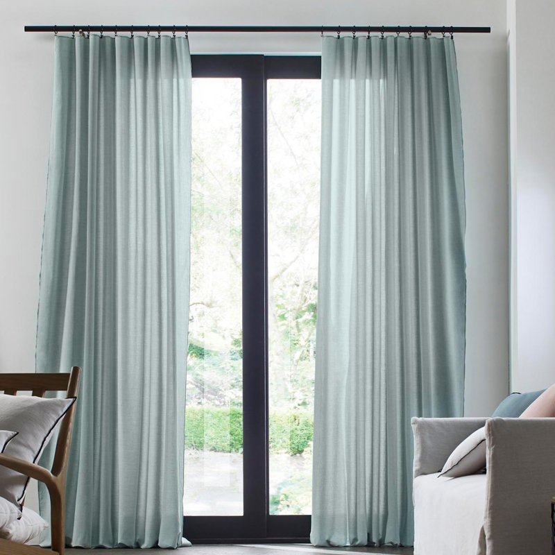 Mila Semi Sheer Window Scarf Single Panel, 200 W x 280 D cm, White