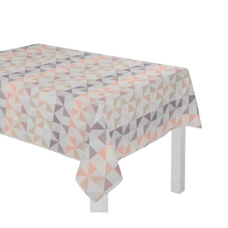 Gareth Tablecloth, Pink/Grey/Beige, 130cm W x 220cm L