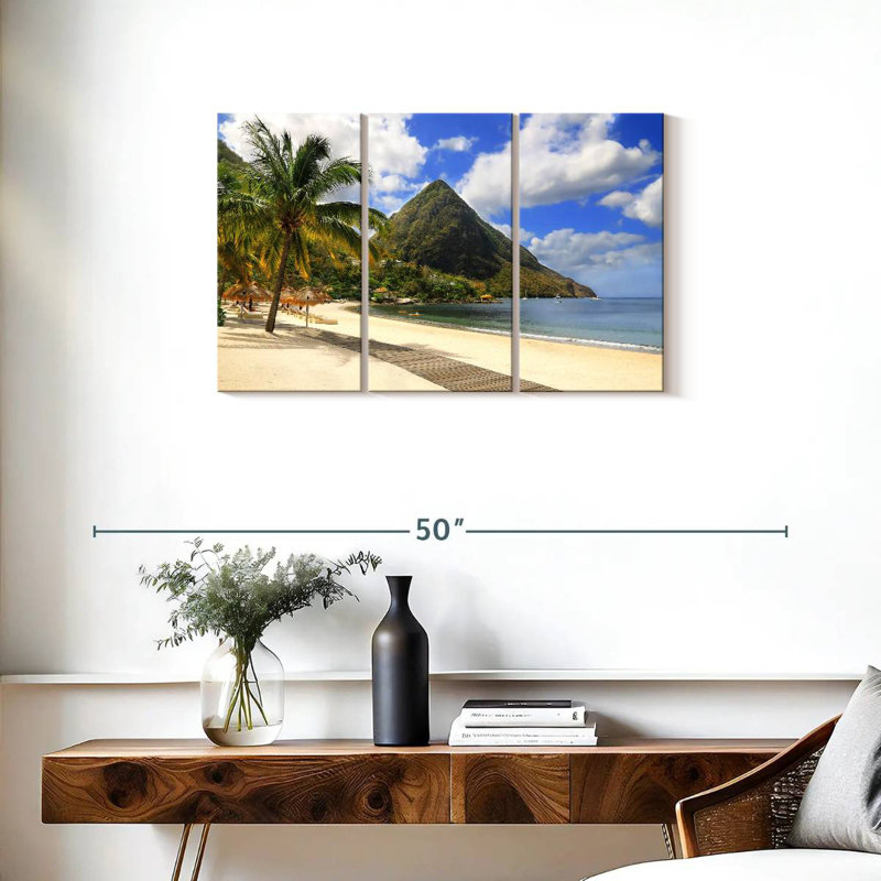 Gillard Saint Lucia White Sand Beach, 20" H x 33" W