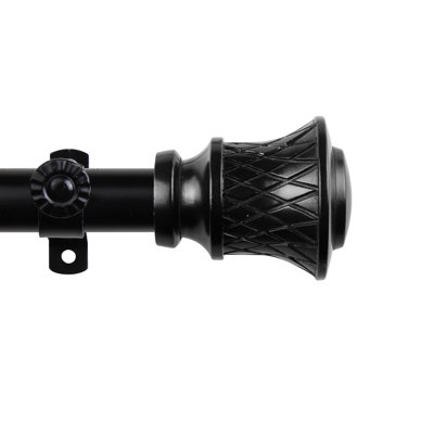 Danery Metal;Resin Adjustable 0.81'' Bay Window Single Curtain Rod