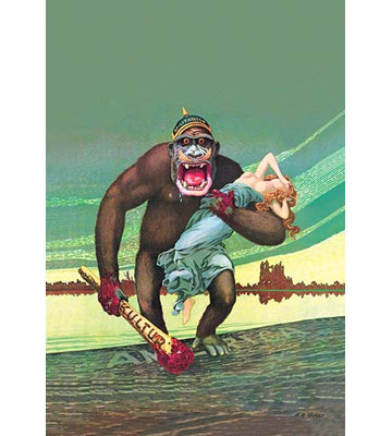 " The Ape And Woman In Peril "