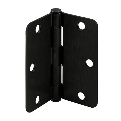 Door Hinge Residential Smooth Pivot, 3-1/2 in. x 3-1/2 in. with 1/4 in. Radius Corners, 3 Holes per Leaf with Screws, .087 in. Gauge -  Prime-Line, U 11505712