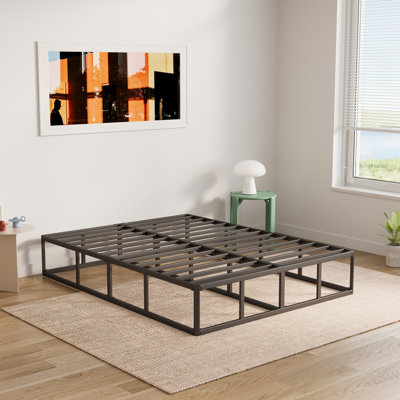 10 Inch King Metal Box Spring With Frabric Cover, Easy Assembly