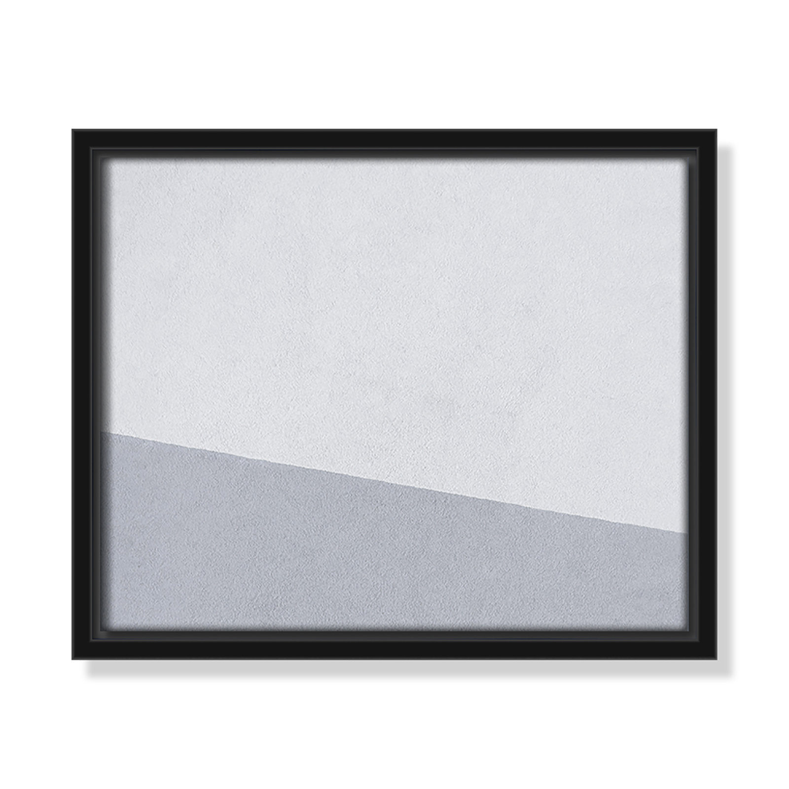 Dominic "Abstract Blues" Print, 9.5" H x 11.5" W x 2" D, Black Framed Canvas
