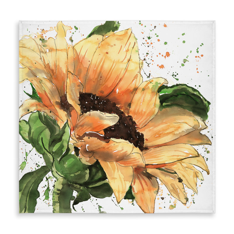 Sunflower in Bloom Rustic Botanical Tablecloth | Home Decor