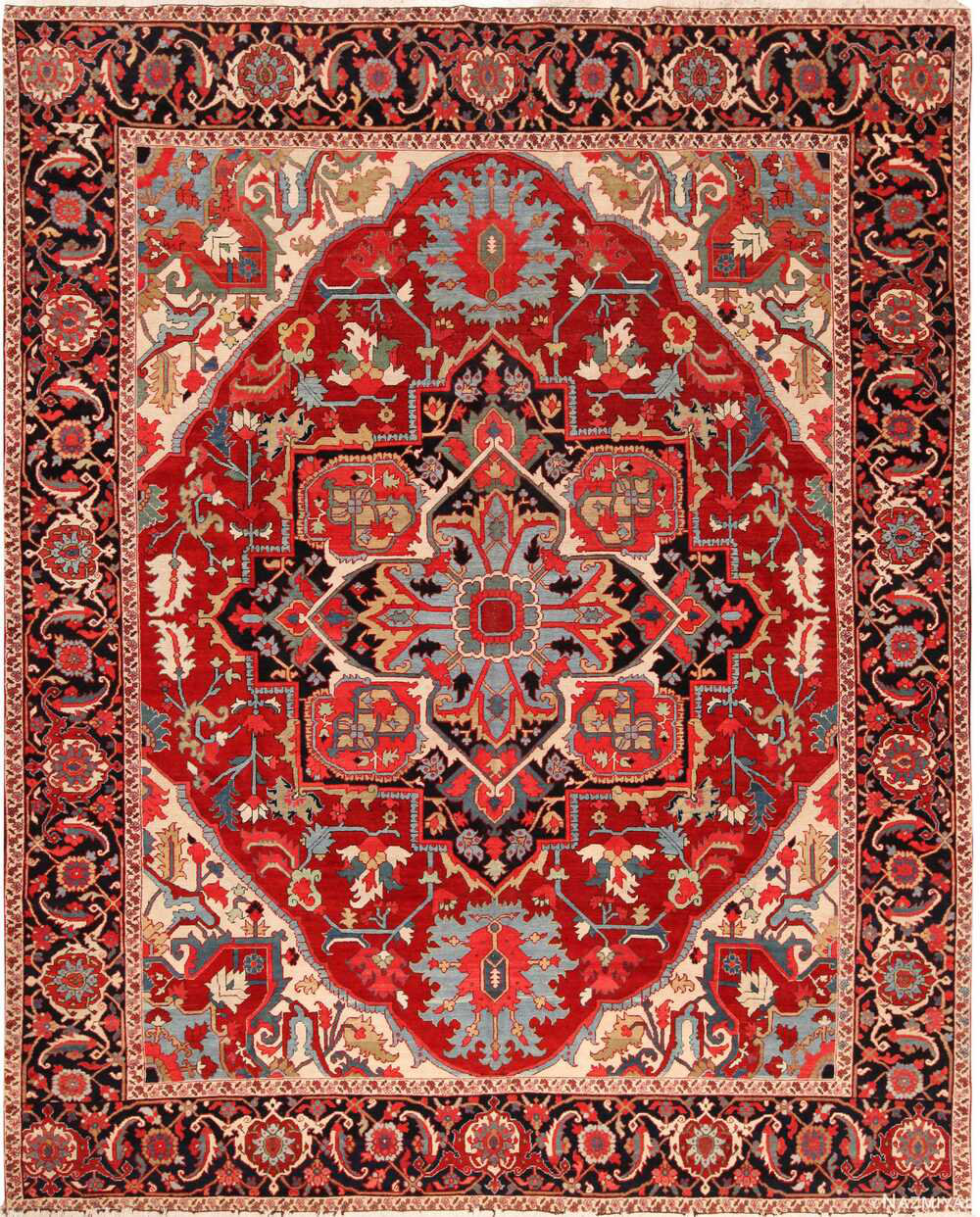 Antique Persian Heriz Tribal Runner 72050 Nazmiyal Antique Rugs