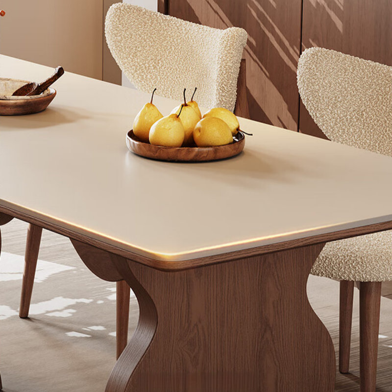 Simple and Creative Rectangular Dining Table, White