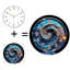 Horloge murale silencieuse en verre trempé de 30 cm, « Horloge Tourbillon Galactique », sans tic-tac, fonctionne avec des piles AA (non incluses), décoration artistique pour la maison