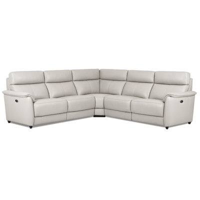 Upholstered Power Reclining Curved Sectional Symmetrical