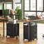 Classeur avec tiroirs de rangement, support pour imprimante à roulettes avec tablettes réglables, classeur en bois pour le bureau personnel-106766095