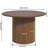 Round Dining Table For 4-6 People, Round Pedestal Dining Table, Kitchen Table With Strip Columns Base-303422075
