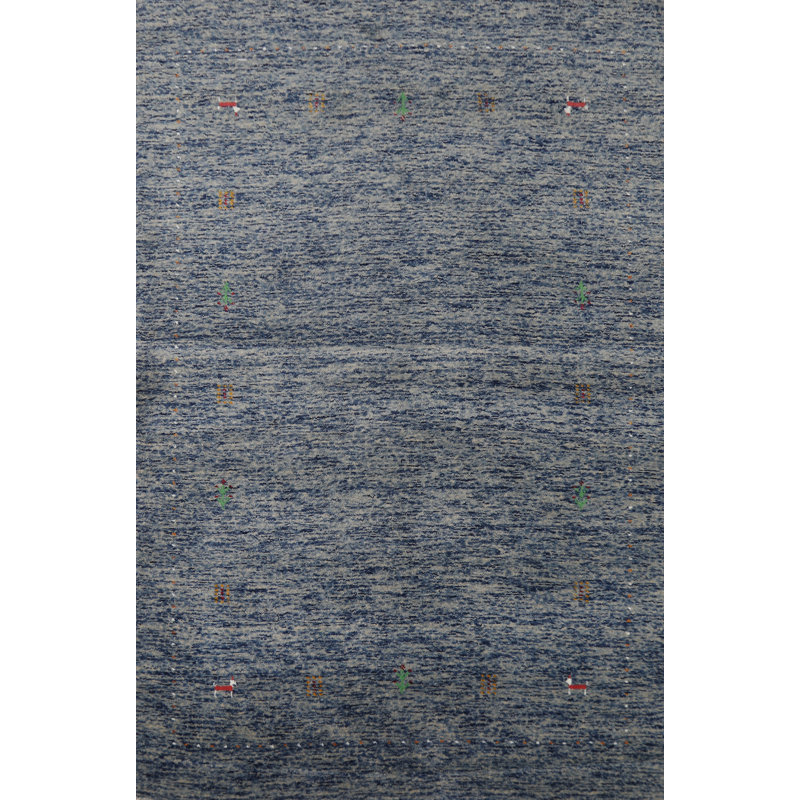 Tapis tribal bleu Gabbeh 4 x 6