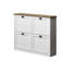 Armoire 4 tiroirs - Meuble d'entrée peint en blanc mince pour 4 tiroirs rabattables et structure ferme