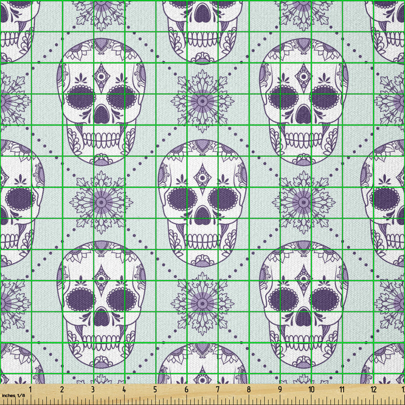 Crecy Flower with Skulls Multi-Purpose Fabric