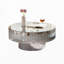 Table basse ronde en miroir pour le salon