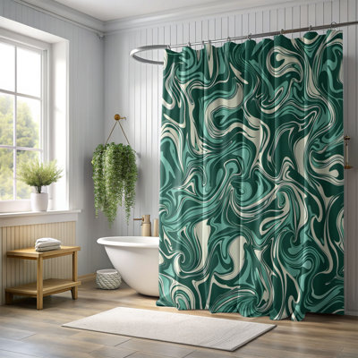 Susette Abstract Shower Curtain