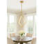 Lustre 8 lumières DEL en métal doré avec diffuseurs en silicone-1387237213