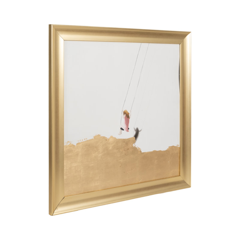 47X47 Hand Painted Swing Set, Gold/White