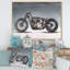 Moto personnalisée sur fond gris - impression sur toile-67364675-67364686