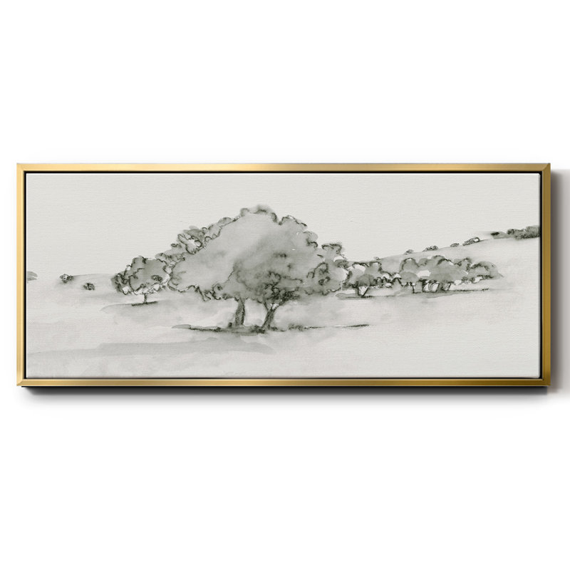 Scenic Scribble II- Framed Canvas, 24" H x 60" W