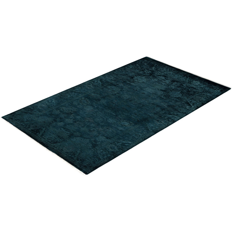 Tapis unique en laine 3 pi 3 po x 5 pi 2 po Huckstep