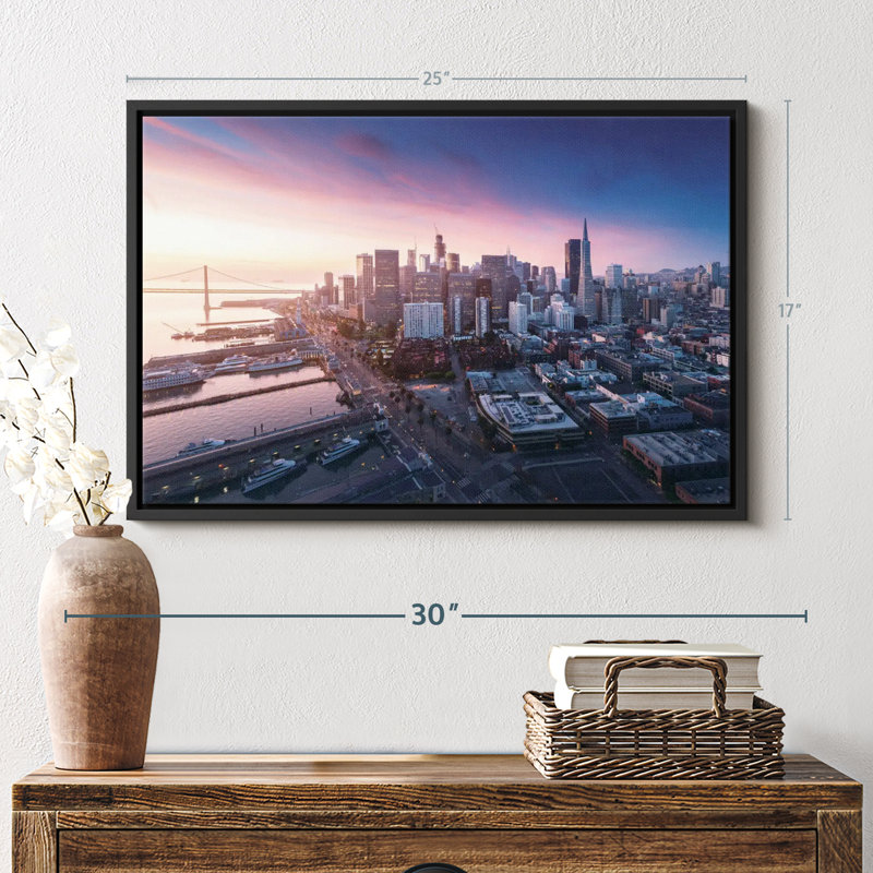 " San Francisco Sunrise Canvas Print " Print, 17" H x 25" W