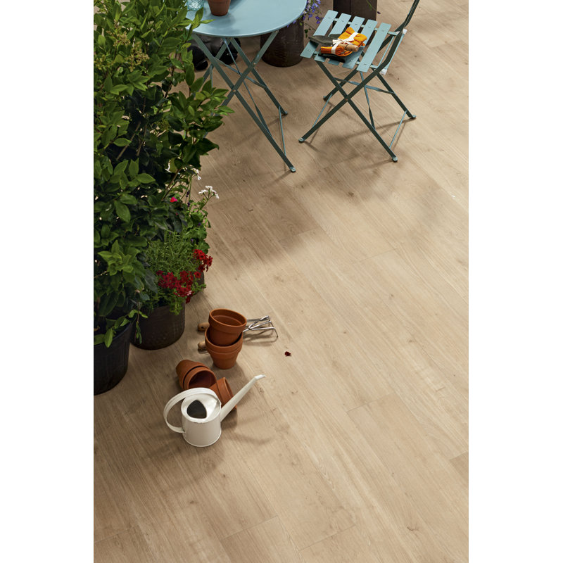 Boiserie 8" x 47.25" Porcelain Wood Look Wall & Floor Tile, Beige