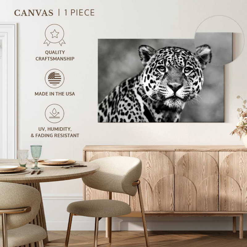 Brampt Monochromatic Jaguar, 34" H x 51" W