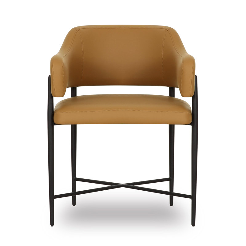 Chaise en cuir Lomeli, Tanné