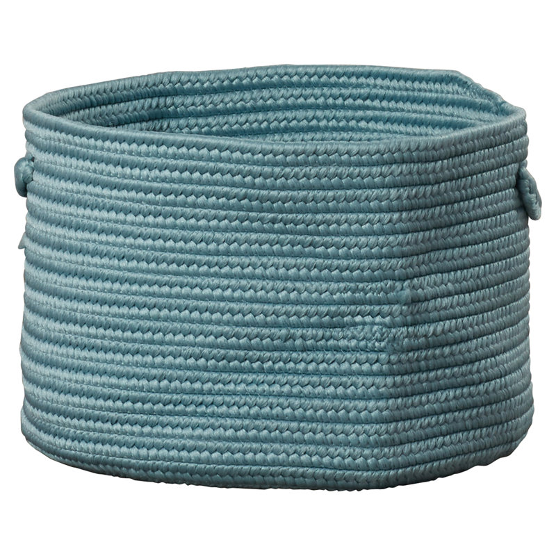 Panier de rangement tressé intérieur / extérieur, H 10 po x l 12 po x P 12 po, Bleu fédéral