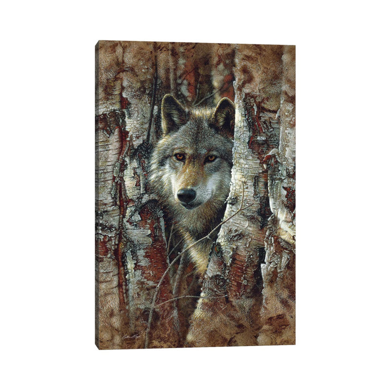 L'esprit du loup - Giclée sur toile tendue avec châssis, H 18 po x l 12 po