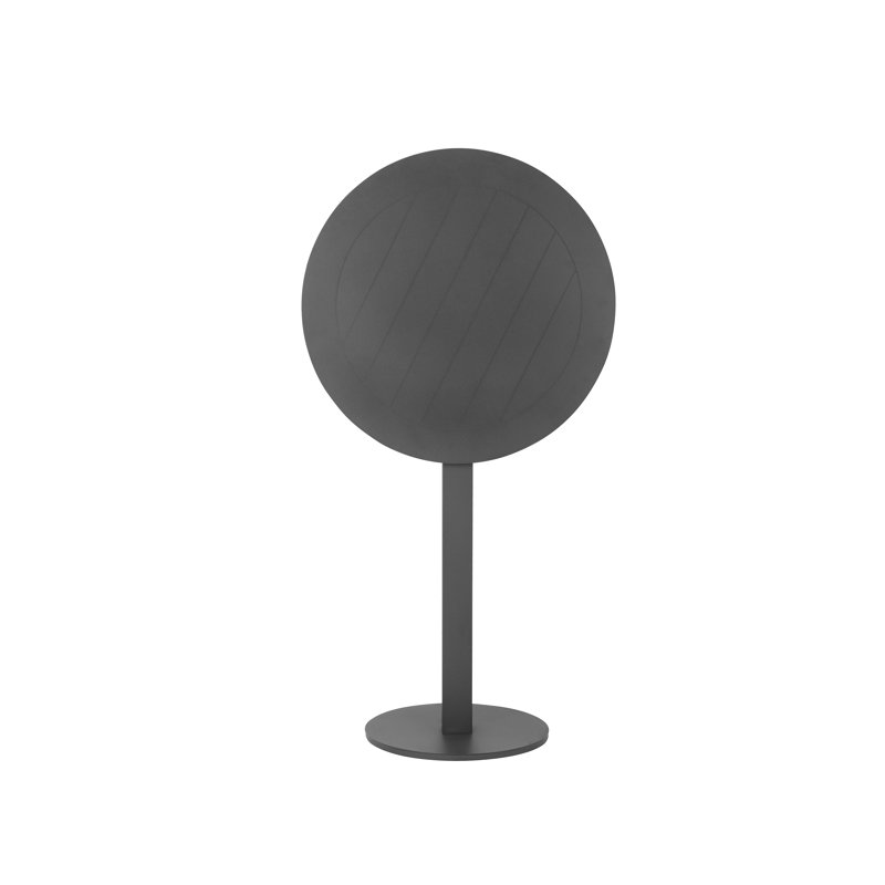 Table de salle à manger pliante en aluminium Sunset, H 43 po x L 35 po x P 35 po, Gris