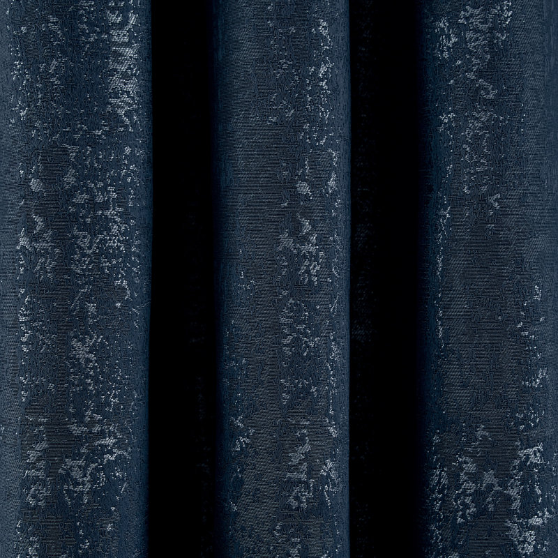 Roma Eyelet Room Darkening Curtains, 228cm Width x 228cm Drop, Navy