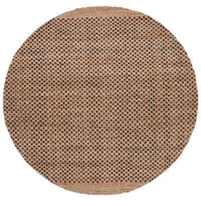 Natural Fiber Flatweave Jute & Cotton Abstract Rug