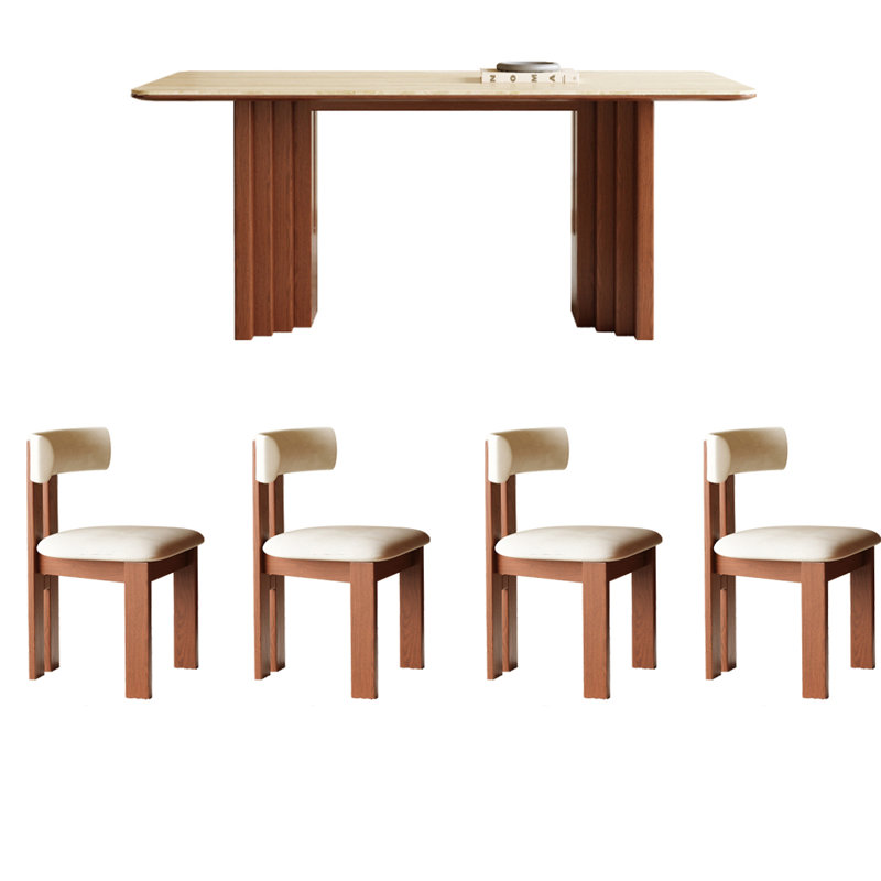 Medieval Style Durable Dining Table Sets., 29.53"H x 62.99"L x 31.5"W