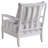 White And Navy Upholstered Stripe Accent Chair