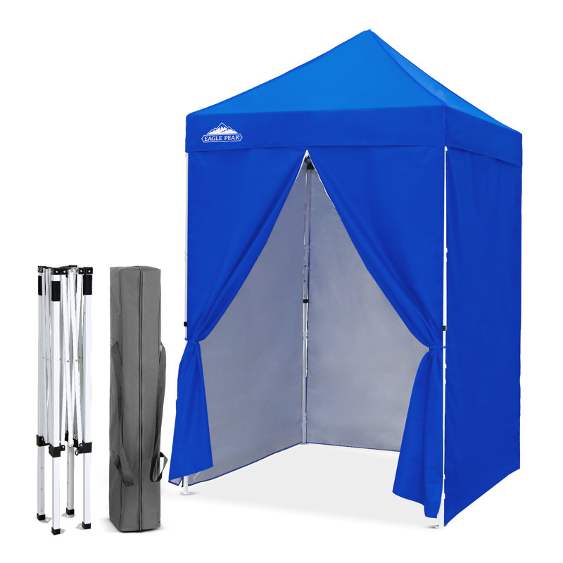 60'' W x 60'' D Powder Coated Steel Pop-Up Canopy, Blue