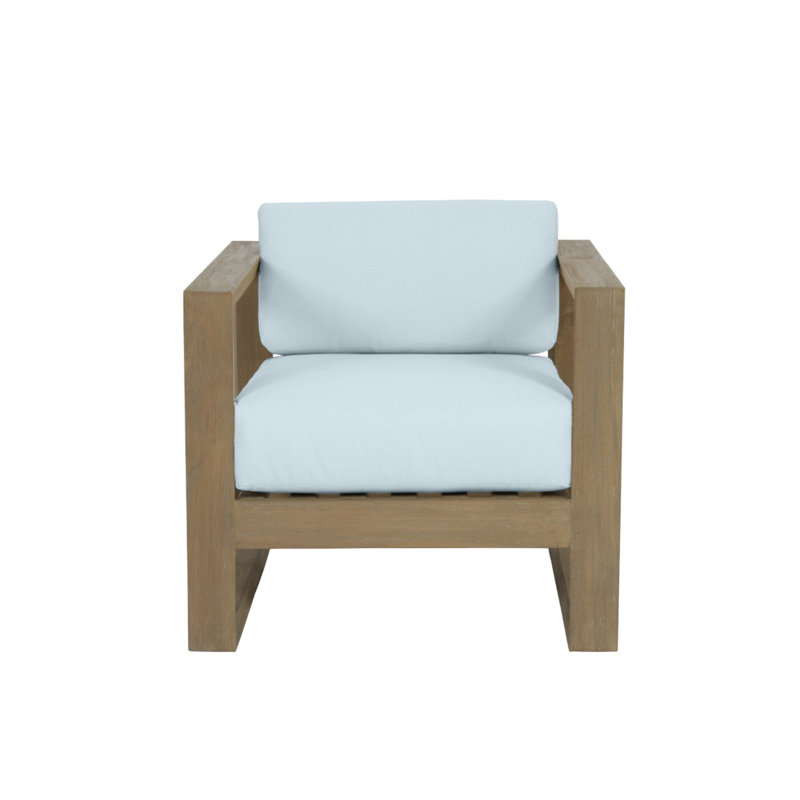 Vienna Premium Teak Outdoor Lounge Chair, Canvas Skyline Sunbrella®