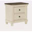 Table de chevet transitionnelle de style rustique 1pc avec 2 tiroirs et meubles de chambre brun antique