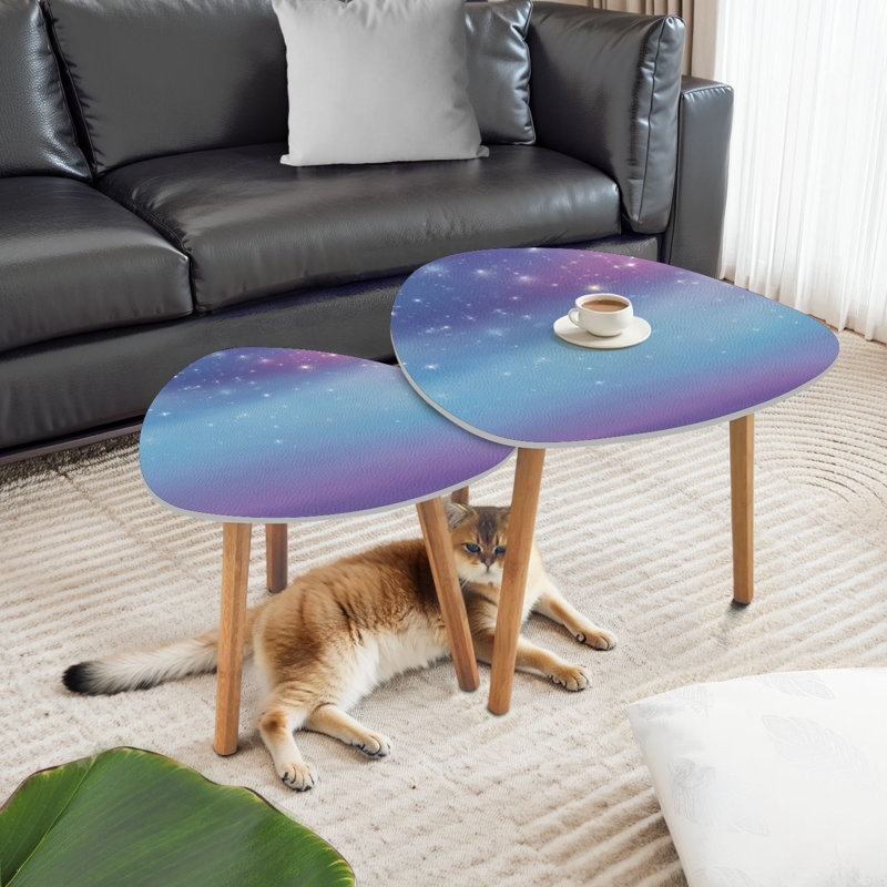 Ensemble de 2 tables basses gigognes Triangle