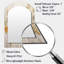 Beige «Botanical Impressions II» - miroir décoratif en arc abstrait sur métal-1431942904
