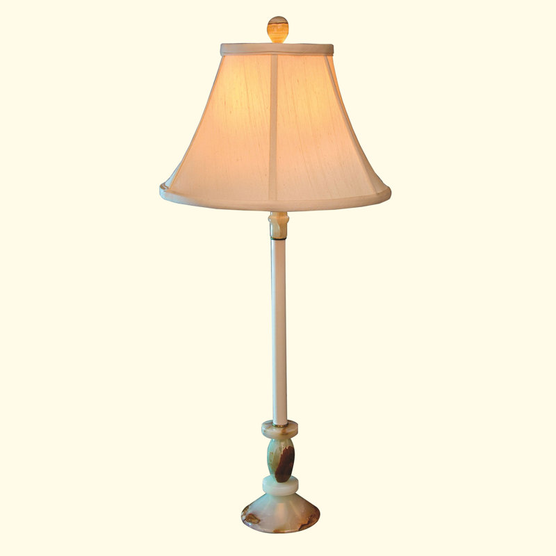 Lampe de buffet en marbre poli 29,5 po
